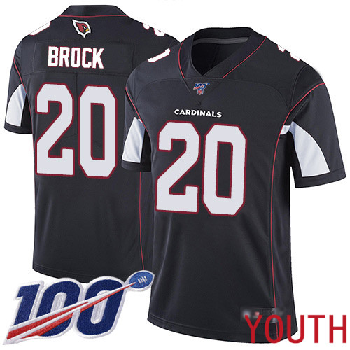 Arizona Cardinals Limited Black Youth Tramaine Brock Alternate Jersey NFL Football #20 100th Season Vapor Untouchable